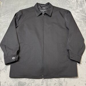 Vintage Mac Mor Canada Black Harrington Zip Up Men's Jacket Size M Preppy